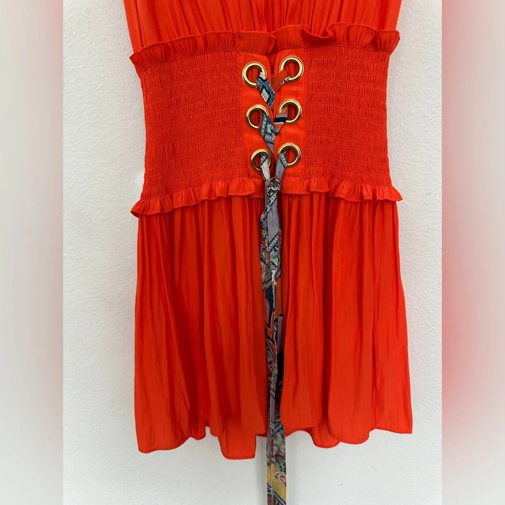 Ramy brook orange brior bianca dress Small NWT‎